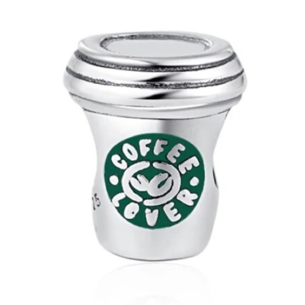 NWOT Coffee lover Silver 925 Pandora Fit Charm